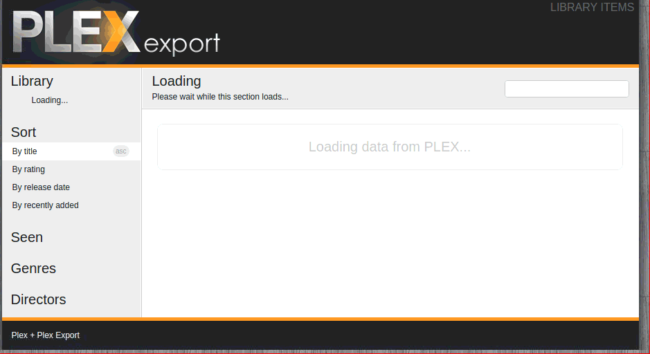 Plex Export plugin