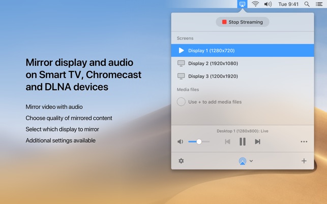 JustStream Download For Mirror Mac to Samsung Smart TV