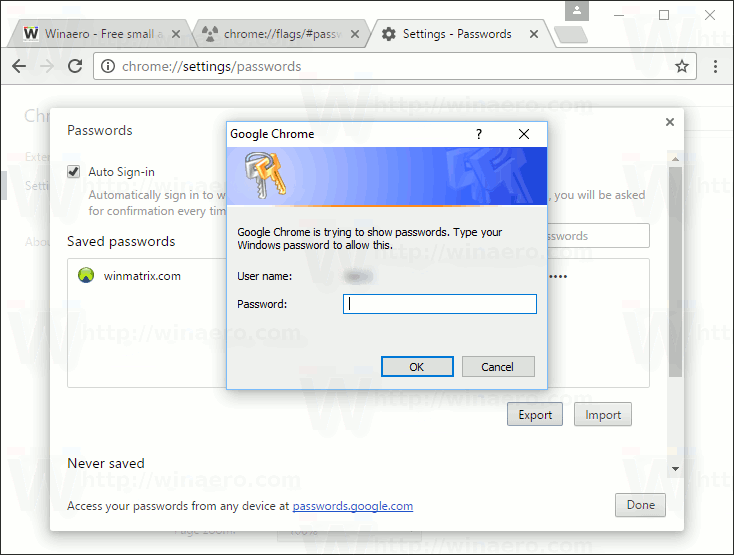 Export Passwords from Google Chrome