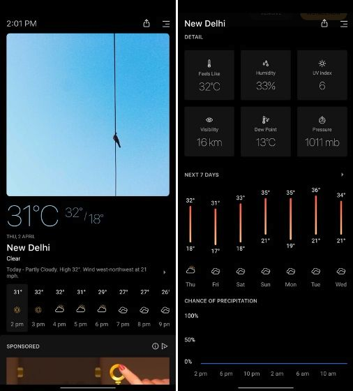 Best 11 Dark Sky App Alternatives for Android 